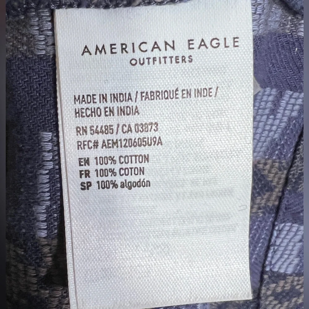 American Eagle | Blue Geometric Aztec Pattern Blazer Cardigan Jacket
